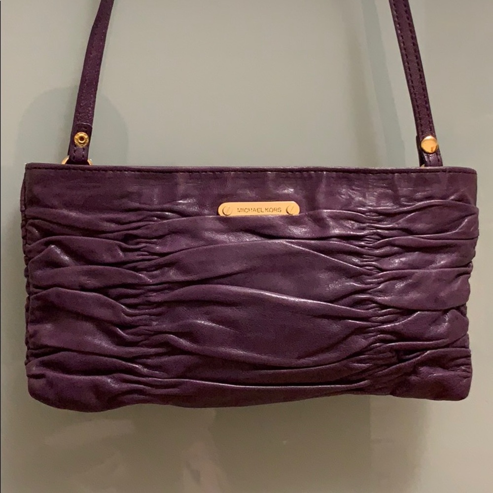 Michael Kors ruffled clutch